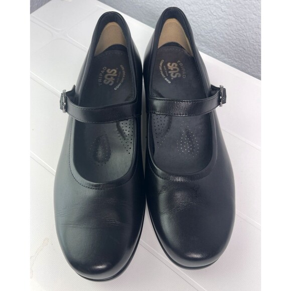 SAS womens mary janes w/buckle 9.5W Tripod Comfort footbed retail #175 classic - Picture 3 of 8